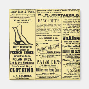 Aimant Publicité de journal de chaussure