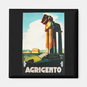 Aimant Publicité de Vintage voyage d'Agrigente