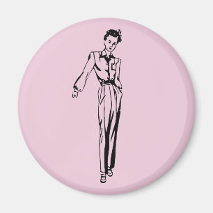 Aimant Publicité féminine dames aux échecs de 1942