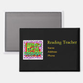 Aimant Publicité Lecture L'alphabétisation des enseignant (Recto/Verso)