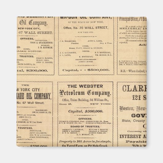 Aimant Publicité pétrolière (Devant)