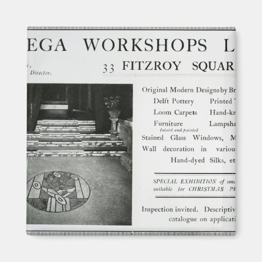 Aimant Publicité pour Omega Workshops Ltd (Devant)