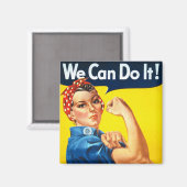 Aimant Publicité vintage pour les droits des femmes (Recto/Verso)