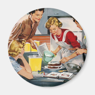 Aimant Publicité vintage Retro pour femmes Faisons cuire