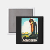 Aimant Publicité Vintage voyage Agrigento (Recto/Verso)