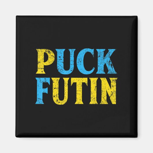 Aimant Puck Foutine Avec L'Ukraine Puck Foutine Stand Ukr (Devant)
