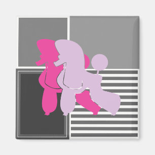 Aimant Pudel Paar moderne und abstrakt