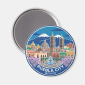 Aimant Puebla Ciudad Mexique (Recto/Verso)