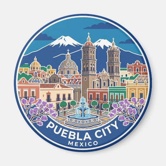 Aimant Puebla Ciudad Mexique (Devant)