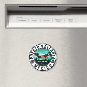 Aimant Puerto Vallarta Mexique Retro Sunset Souvenirs 60s (In Situ (Lave-vaisselle))