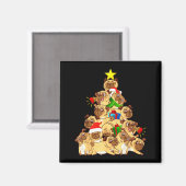 Aimant Pug Dogs Tree Christmas Sweater Xmas Pet Animal Do (Recto/Verso)
