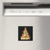 Aimant Pug Dogs Tree Christmas Sweater Xmas Pet Animal Do (In Situ (Lave-vaisselle))