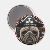 Aimant Pug Pirate (Recto/Verso)