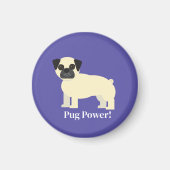 Aimant Pug Power (Devant)