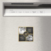 Aimant Puis et maintenant 2016 Elegant Black & Gold 50e M (In Situ (Lave-vaisselle))