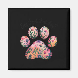 Aimant Puis-Je Animer Ce Chien Aquarelle Empreinte de pat