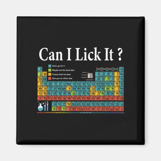 Aimant Puis-je le Lick Table périodique Enseignant Enfant (Devant)