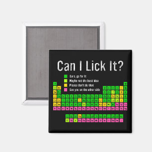 Aimant Puis-je le Lick Table périodique Enseignant Enfant