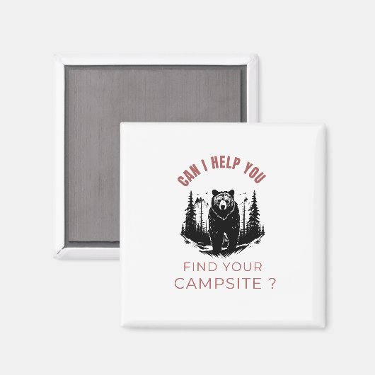 Aimant Puis-Je Vous Aider À Trouver Votre Camping ? - Our (Recto/Verso)