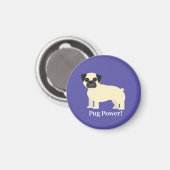 Aimant Puissance Pug (Recto/Verso)