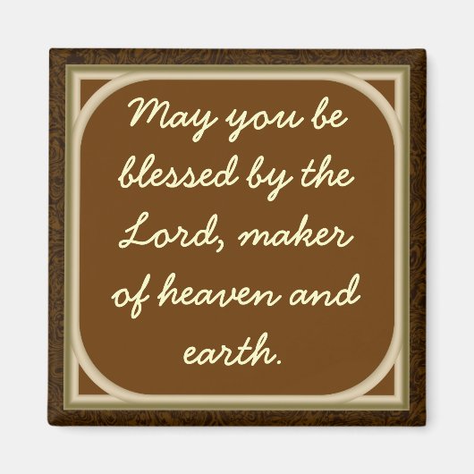 Aimant Puissiez-vous être béni par le Seigneur (Devant)