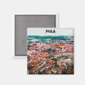 Aimant Pula Croatia City View Peinture (Recto/Verso)