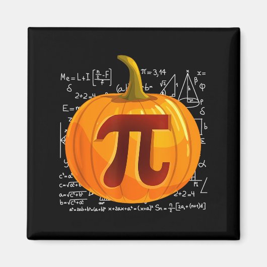 Aimant Pumpkin E Math Shirt Funny Halloween Thanksgiving (Devant)