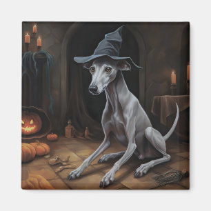Aimant Pumpkins Halloween effrayants Greyhound italien
