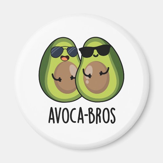 Aimant Pun Avoca-bros amusant Avocado (Devant)