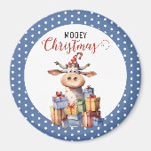 Aimant Pun de vache de Noël (Devant)