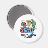 Aimant Pun-tuation Marks Funny Pun de ponctuation (Recto/Verso)