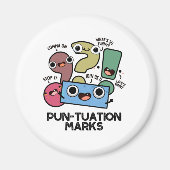 Aimant Pun-tuation Marks Funny Pun de ponctuation (Devant)