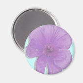 Aimant Punch violet / Fleur PopArt (Recto/Verso)