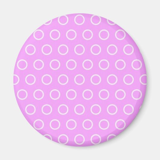 Aimant pünchen lila rose points polka dots (Devant)