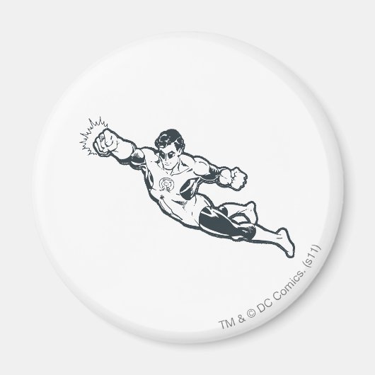 Aimant Punches de lanterne verte BW (Devant)