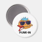 Aimant Punk in Funny Punk Rock Citrouille Pun (Recto/Verso)