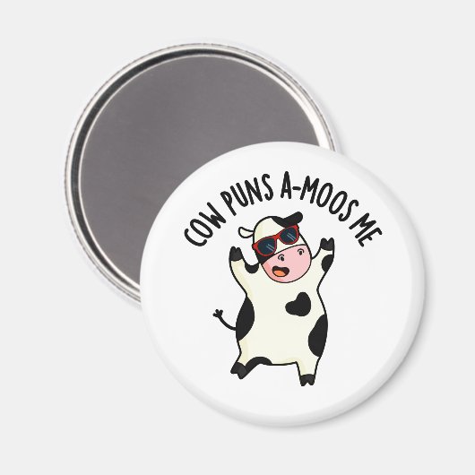 Aimant Puns de vache Amoos Me Drôle Pun de vache (Recto/Verso)