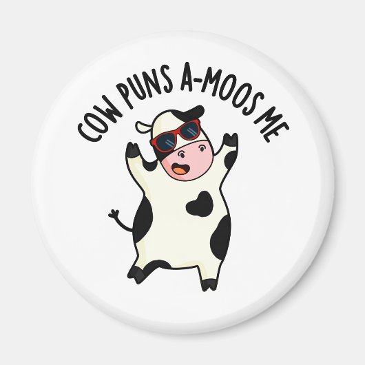 Aimant Puns de vache Amoos Me Drôle Pun de vache (Devant)