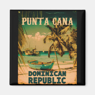 Aimant Punta Cana Dominican Republic - Retro Souvenir 80s