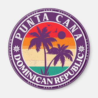 Aimant Punta Cana République Dominicaine - Souvenir Rétro