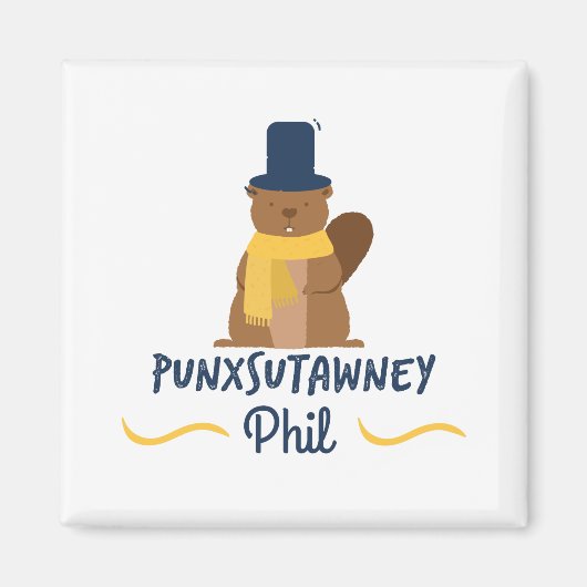 Aimant Punxsutawney Phil // Jour de la pub (Devant)