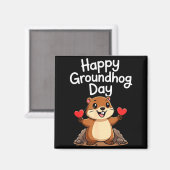 Aimant Punxy Phils Jour de la marmotte Cute Conception de (Recto/Verso)