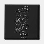 Aimant Puppy Paws Chien Prints Papa Pup Maman Bon Garçon (Devant)
