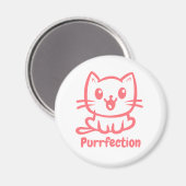 Aimant Purfection, Très Mignonne Chat Anime (Recto/Verso)