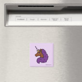 Aimant Purple Afro Unicorn (In Situ (Lave-vaisselle))