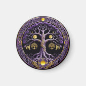 Aimant Purple and Gold Tree of Life Mandala (Devant)