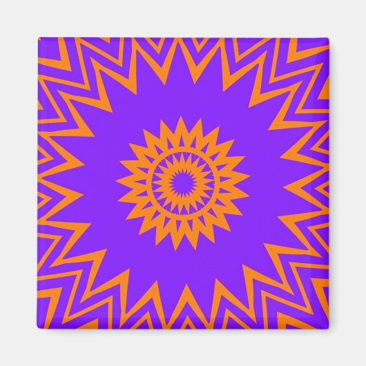 Aimant Purple and Orange Sun Rays (Devant)