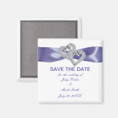 Aimant Purple Blue Diamond Hearts Enregistrer L'Aimant Da (Recto/Verso)