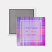 Aimant Purple Bokeh Plaid Texte personnalisé (Recto/Verso)