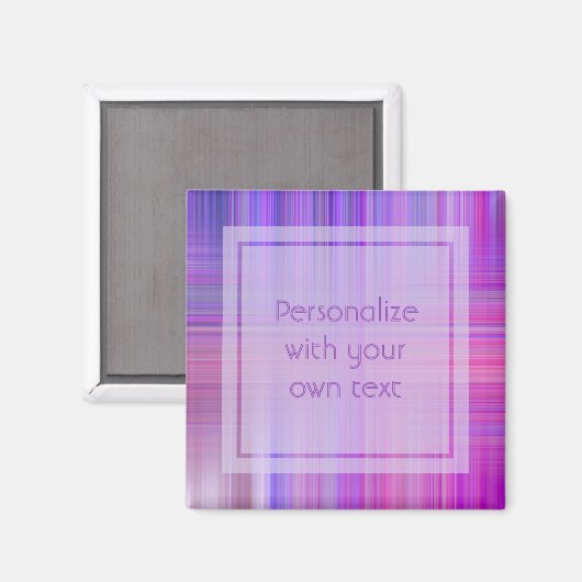 Aimant Purple Bokeh Plaid Texte personnalisé (Recto/Verso)